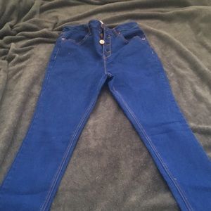 High waisted skinny jeans